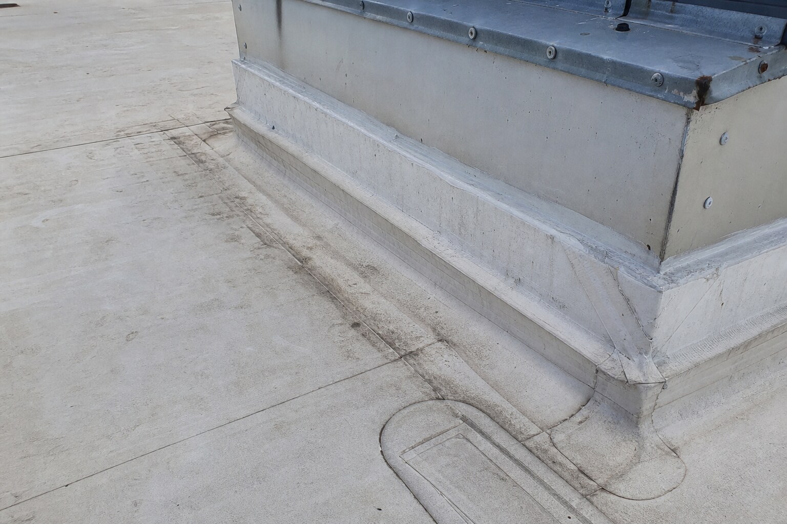 Illustrative modified bitumen and built-up roof detail